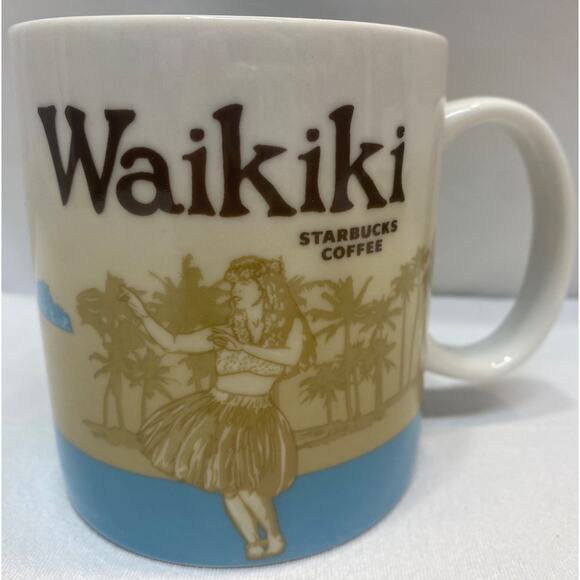Starbucks 2011 Waikiki Collector Series GLOBAL ICONS 16 oz Mug Cup - Picture 1 of 6